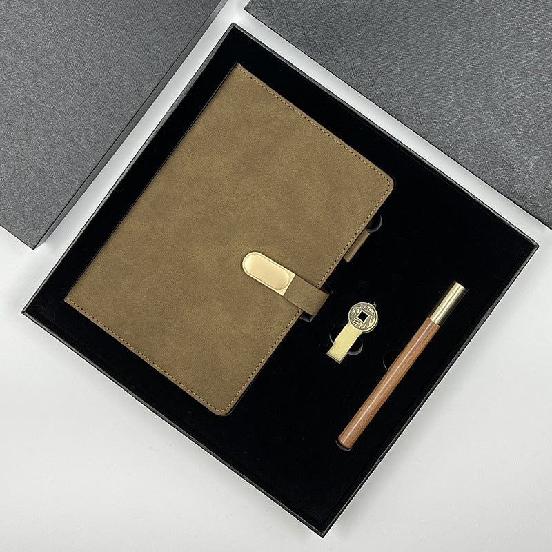 Wholesale Faux Leather A5 Notebook Set Bookmark Gift Box